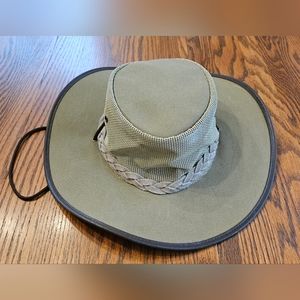 Barmah CANVAS DROVER Cowboy Hat Small Mesh Model 1057 DRAWSTRING